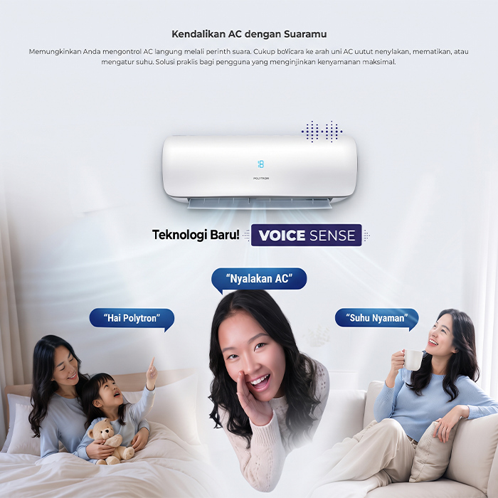 Polytron AC Split Standard Neuva Pro With Voice Sense 2 PK - PAC18VZAI